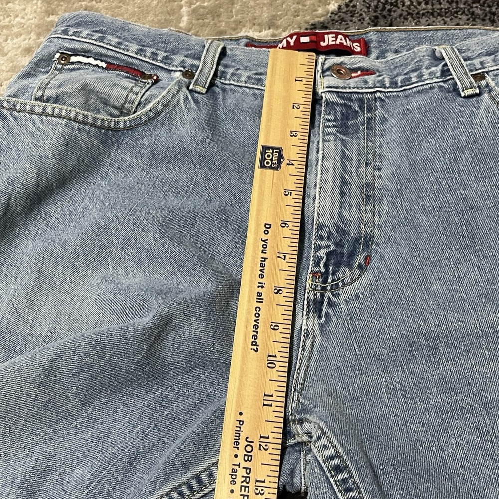 Tommy Hilfiger Baggy Jeans Men 34x30 Blue Denim Skater Wide Leg Grunge Rap VTG - Picture 13 of 15